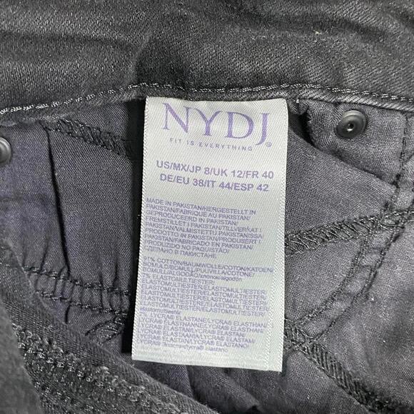 NYDJ Ami Skinny Jean Faded Black Wash Sz 8 Stretch Denim Mid Rise Ankle Casual - Picture 7 of 7